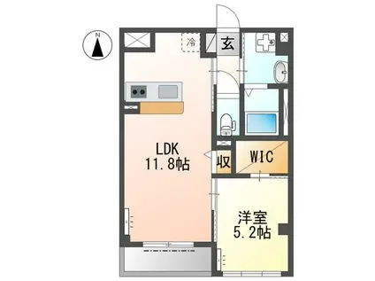 レオンⅡ(1LDK/3階)の間取り写真