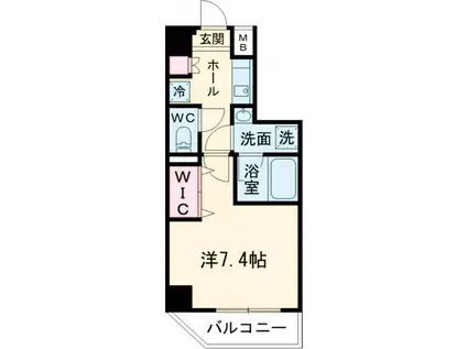 HYS KAMEARI(1K/2階)の間取り写真