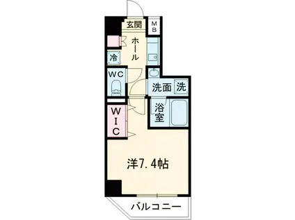 HYS KAMEARI(1K/6階)の間取り写真