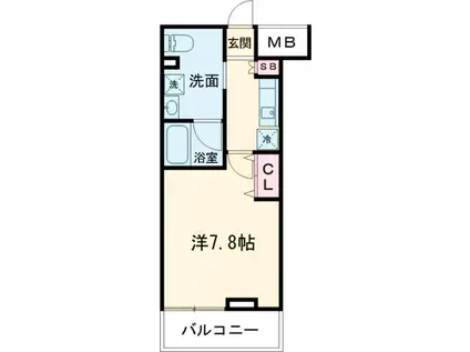 HYS KAMEARI(1K/6階)の間取り写真