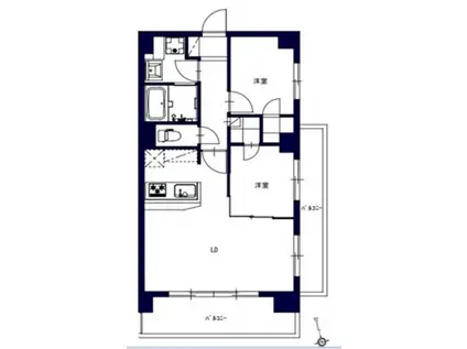 センチュリー八王子ルミエール(2LDK/6階)の間取り写真