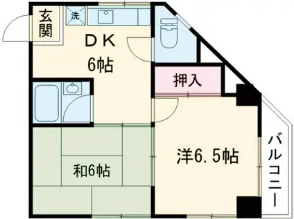 アトラス大山(2DK/7階)の間取り写真