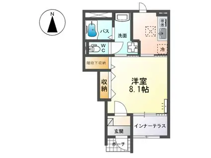 メゾン アヴニール(1K/1階)の間取り写真