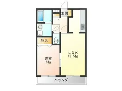 クレアモント(1LDK/3階)の間取り写真