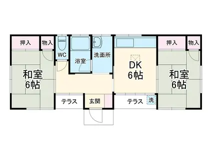 小田急電鉄小田原線 秦野駅 徒歩23分 1階建 築38年(2DK)の間取り写真