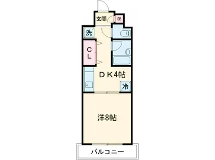 メゾン・ド・フォンテーヌ(1DK/1階)の間取り写真