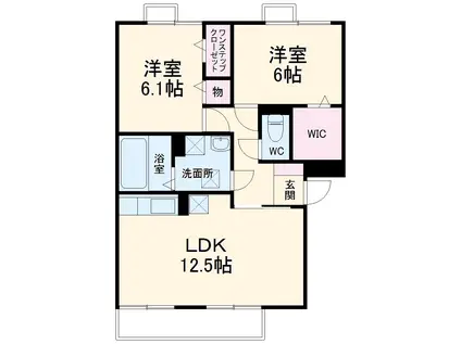 ヴィレッジヒルⅢ TOYOSHIMA(2LDK/2階)の間取り写真