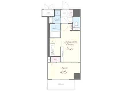 ラ ベール ジン(1LDK/4階)の間取り写真