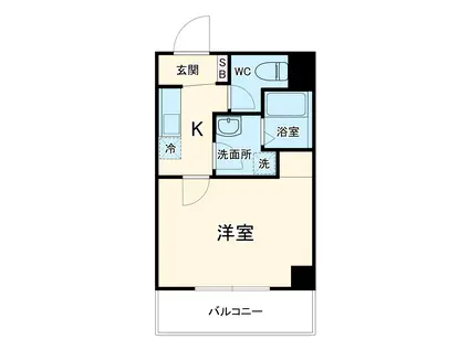 ラ・プラージュⅡ(1K/1階)の間取り写真