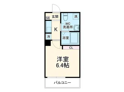 SOLANA鴻巣加美(1K/3階)の間取り写真