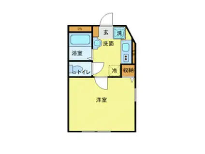 エクセラン南千住Ⅱ(1K/4階)の間取り写真