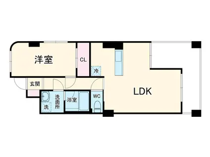 シアンサージュ湘南(1LDK/5階)の間取り写真