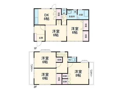 東武伊勢崎・大師線 加須駅 徒歩11分 2階建 築33年(5DK)の間取り写真