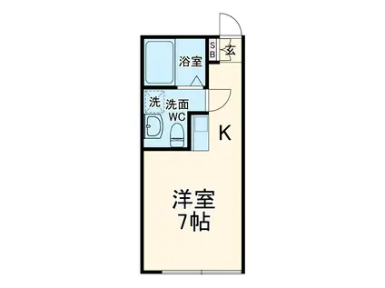 CASA BELLA 南林間(ワンルーム/3階)の間取り写真