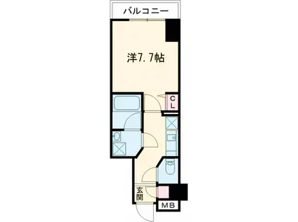 ヴァレッシア蒲田シティ(1K/5階)の間取り写真