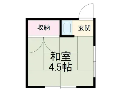 長谷川アパート(ワンルーム/1階)の間取り写真