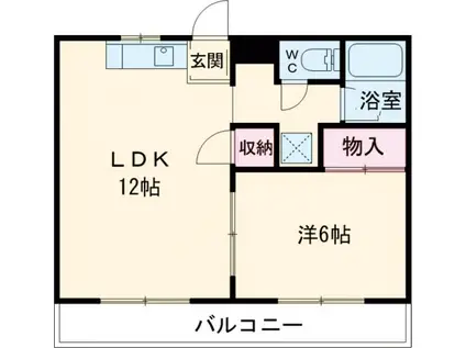 サンライフ若宮上(1LDK/1階)の間取り写真