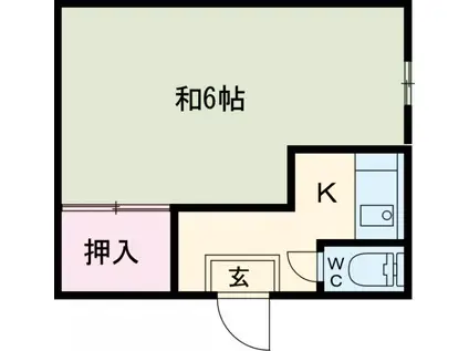 江澤荘(ワンルーム/2階)の間取り写真