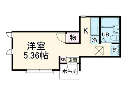 アストラル・スギタ(1K/1階)の間取り写真