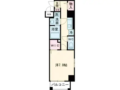山手線 池袋駅 徒歩10分 7階建 築10年(1K/2階)の間取り写真