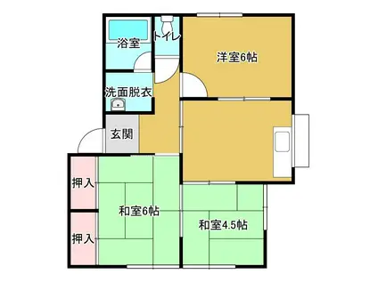 サンリーフ水守(3DK/2階)の間取り写真