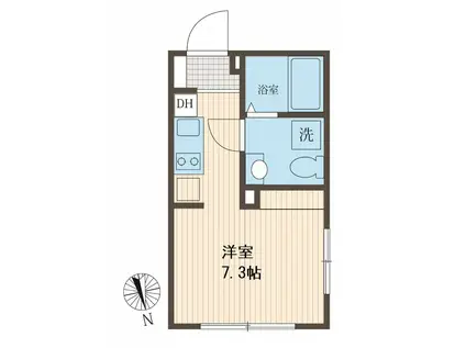 LIBERTE 荒川(ワンルーム/3階)の間取り写真