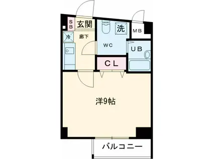 シンシティー上北沢ジーベック(1K/6階)の間取り写真