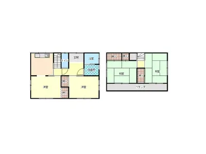 東北本線 雀宮駅 徒歩6分 2階建 築49年(4DK)の間取り写真