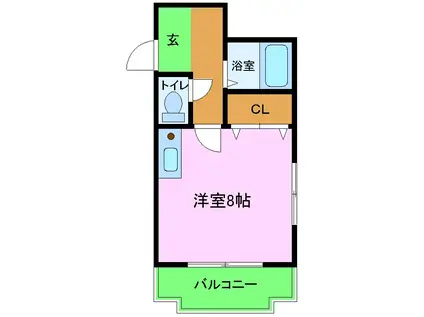 ソニア池浦(ワンルーム/4階)の間取り写真