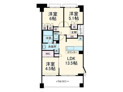 Dクラディア日吉本町(3LDK/3階)の間取り写真