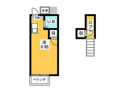 メゾン・ブランセ・プルミエール(ワンルーム/2階)の間取り写真