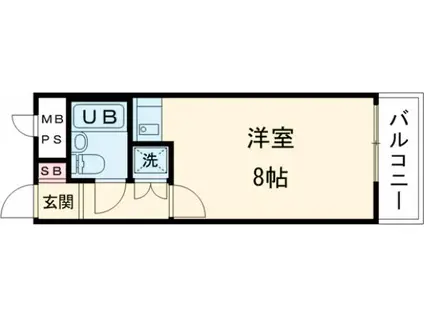 ライオンズマンション三鷹第7(ワンルーム/5階)の間取り写真