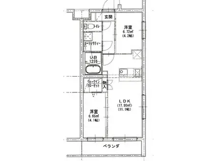 エクサ・スタチオ(2LDK/2階)の間取り写真