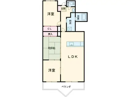 サンコート有松(3LDK/4階)の間取り写真