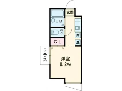 セントヤマト西台 A館(ワンルーム/1階)の間取り写真