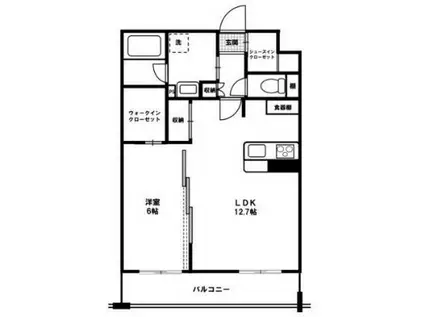 ARCADIA中町(1LDK/2階)の間取り写真