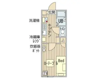 HM船堀(1K/1階)の間取り写真