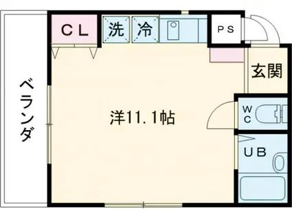 セントヤマト徳丸D館(ワンルーム/2階)の間取り写真