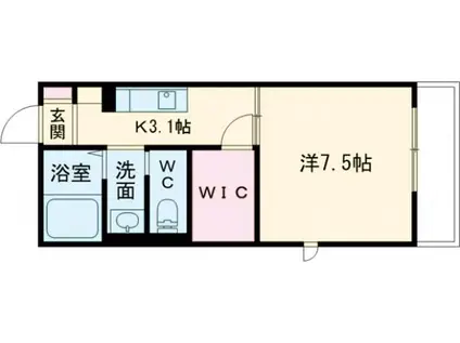 タカーツェ(1K/2階)の間取り写真