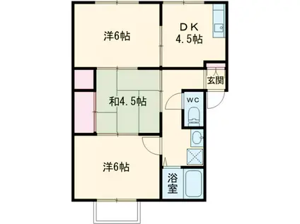 いずみHOUSE(3K/2階)の間取り写真