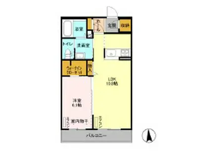 ラッフルズ(1LDK/3階)の間取り写真