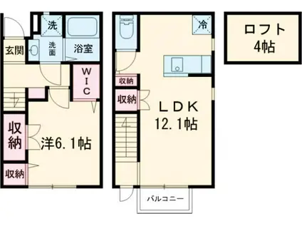 マーツグラン(1LDK)の間取り写真
