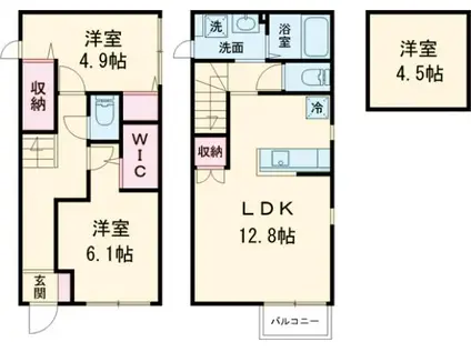 マーツグラン(2LDK)の間取り写真