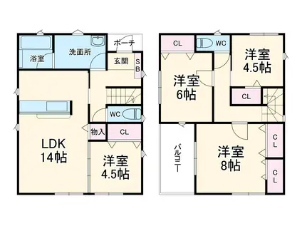 東海道本線 高塚駅 徒歩83分 1階建 新築(4LDK)の間取り写真