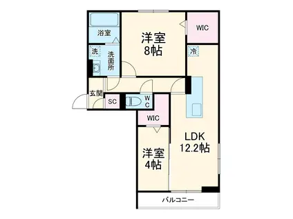 ソフィア・ナカキⅦ(2LDK/3階)の間取り写真