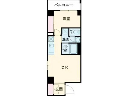 阪急電鉄京都線 西京極駅 徒歩17分 7階建 新築(1DK/4階)の間取り写真