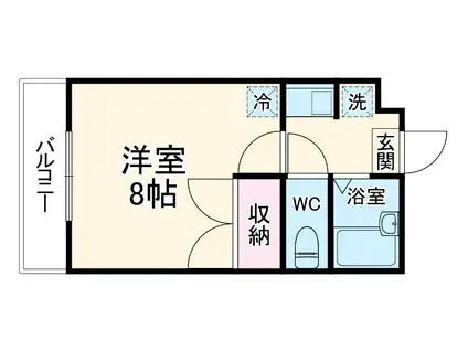 マツシマ Ⅰ(1K/2階)の間取り写真