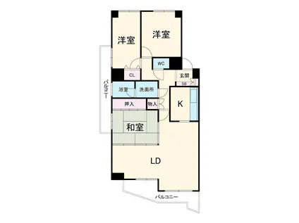 サエラ14TH(3LDK/12階)の間取り写真