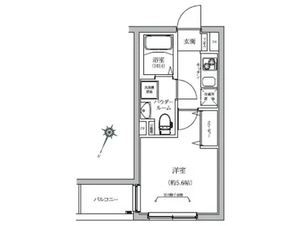 ラフィスタ亀有Ⅱ(1K/2階)の間取り写真