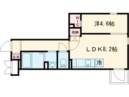 クリオ ラモード学芸大学Ⅱ(1LDK/3階)の間取り写真